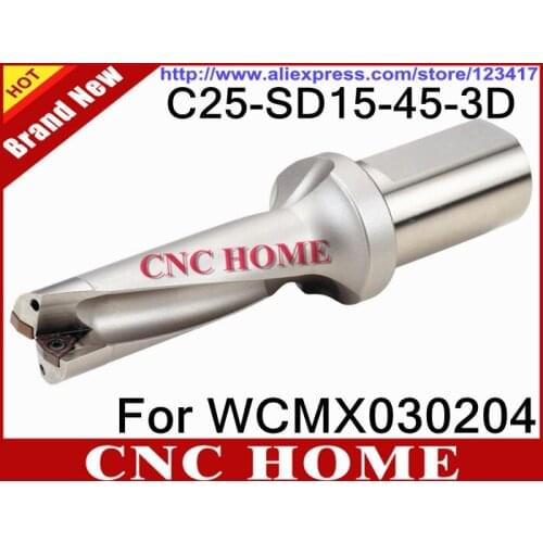 Free Shipping New Arrival U-drill 15mm 3xD T-Max U Stack Drill Best Working On Blind Hole Making For WCMX030204 Drilling Inserts
