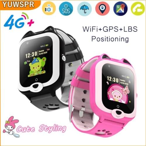 4G Smart Kids Watch Tracker IP67 Waterproof Video Call GPS LBS WIFI Positioning Voice Monitoring Alarm Clock Phone Watches