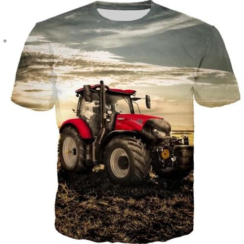Summer 3D Printing New Car Tractor T-shirt Men Hip Hop Ropa Hombre Casual Streetwear Mens T-shirt Tops Children Tops Shirts