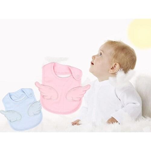 Cotton Embroidery Angel Baby Bib Baby Bib Baby Bib Cotton Baby Saliva Towel Absorbent Towel