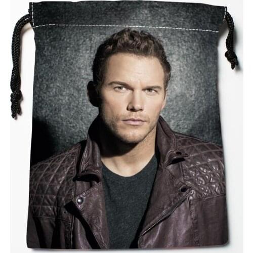 Chris Pratt Drawstring Bags Custom Storage Bags Printed gift bags More Size 18*22cm DIY your picture Custom Drawstring Bag