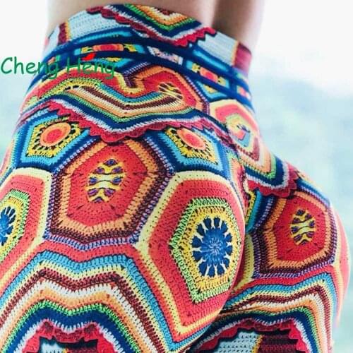 Fashion Printing Leggings Put Hip Elastic High Waist Legging No Transparent Breathable Merry Christmas Pants