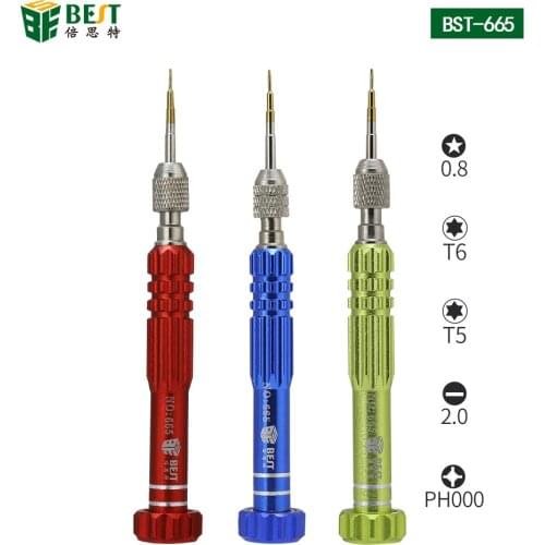 5 in 1 Precision Screwdriver Set 0.8 Pentalobe T5 T6 PH000 2.0 Flatted Screwdrivers for Cellphone Watch Glasses Repair Tool Kits