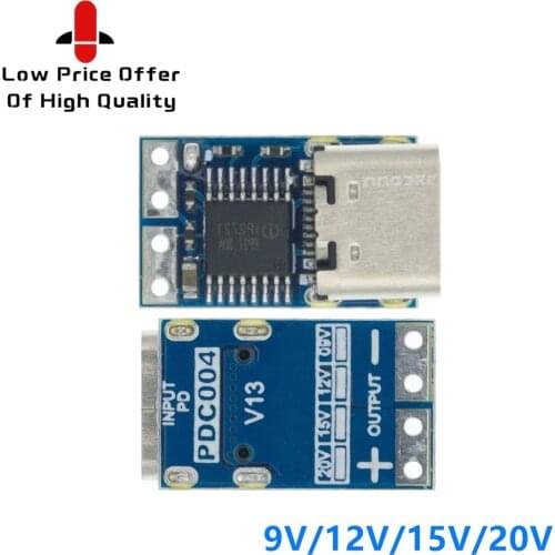 New And Original PDC004-PD PD decoy module Ip2721 PD23.0 to DC DC trigger extension cable QC4 charger 9V 12V 15V 20V