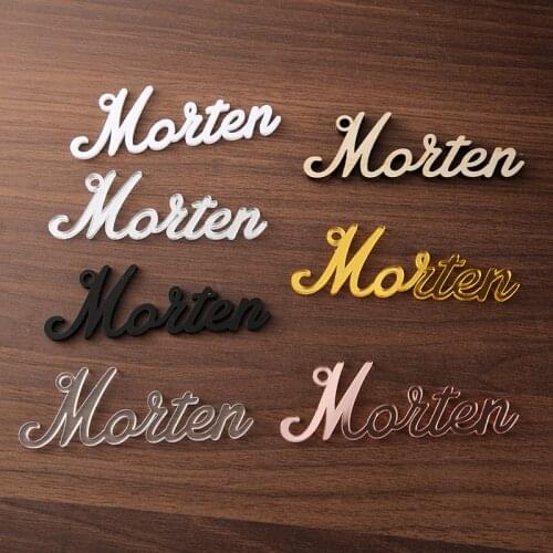 Personalized Wedding place card Custom Name Charms Bridal Shower Decor Party Favor Laser Cut Place Cards Name tags for wedding