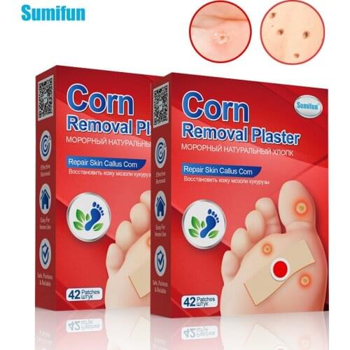 84pcs Sumifun Wart Remover Pain Relief Plaster Foot Corn Thorn Killer Calluses Plantar Plaster Skin Cutin Callus Removal Tool