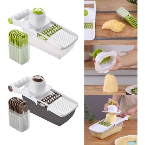 Stainless Steel Vegetable fruit Cutter Slicer Grater Multifunction Garlic Press Interchangeable Blades Kitchen Accessories