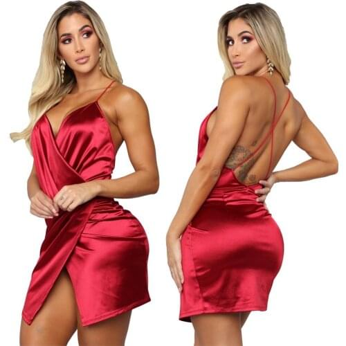 2021 Spring and Summer Sexy Solid Color Halter Dress Fashion New