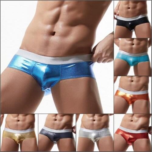 Sexy men low waist shining boxers man underwear expert