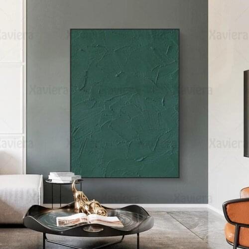 Modern Abstract Oil Style Green Color Canvas Painting Wall Art Simple Poster Wall Decor for Bedroom Living Room Home Decoration