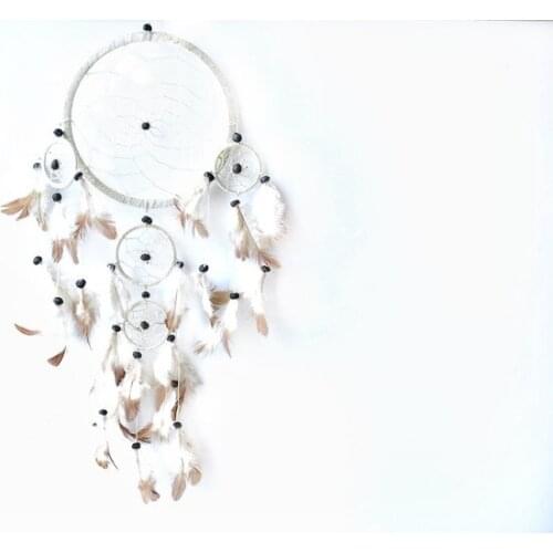 Modern Three-Eyed White Dream Catcher Trap/16,5cm diameter trinket baratija حلية орнаментальный