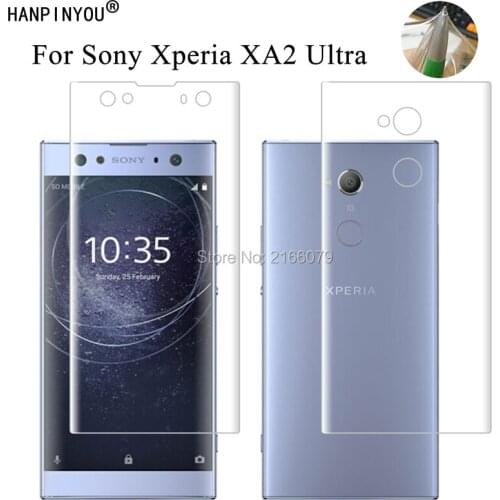 For Sony Xperia XA2 Ultra 6.0" Soft TPU Front Back Full Cover Screen Protector Transparent Protective Film + Tools (Not Glass)