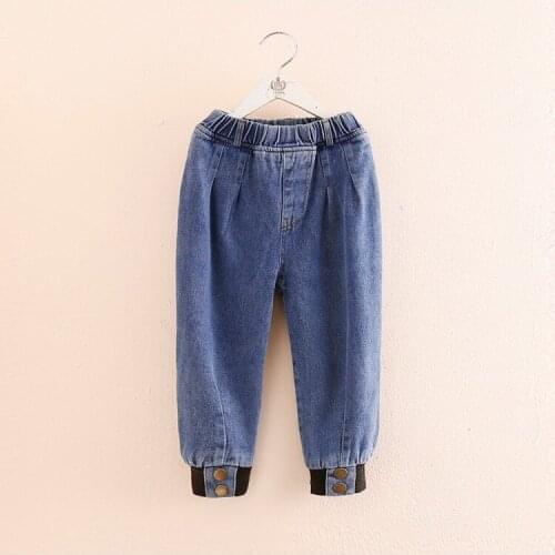 2020 Winter Childrens Pants Kids Pants Baby Girls Jeans Plus Velvet For Baby Girls Denim Pants Toddler Clothing 2-7 Years KL4