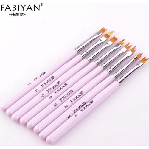 1PC Gradient French Smile Moon Irregular Brush Nail Art Acrylic Painting Drawing Pen Tips UV Gel Pattern Flower Manicure Tools