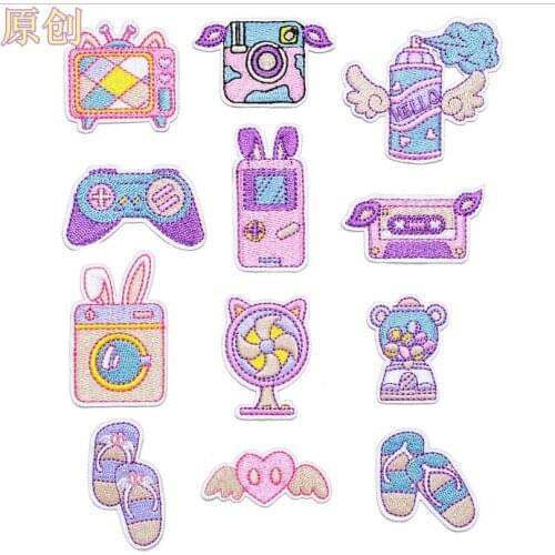Stick Iron Sew On 10 Pcs Embroidered Patches Jeans Coat Tshirt Bag Shoe Hat Decor Repair Motif Emblem Diy Accessory