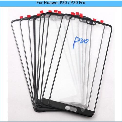 10PCS For Huawei P20 / P20 Pro Touch Screen LCD Display Front Glass Panel Lens P20 Outer Glass Screen Lens Replacement