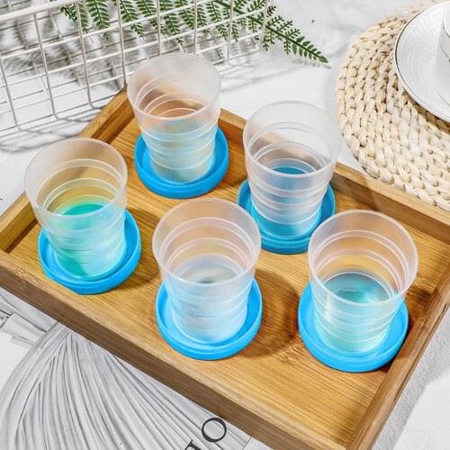 100ml Camping Cup with Lid Folding Portable Outdoor Tableware Water Cup Outdoor Picnic Drinking Mug Sports Dinkware