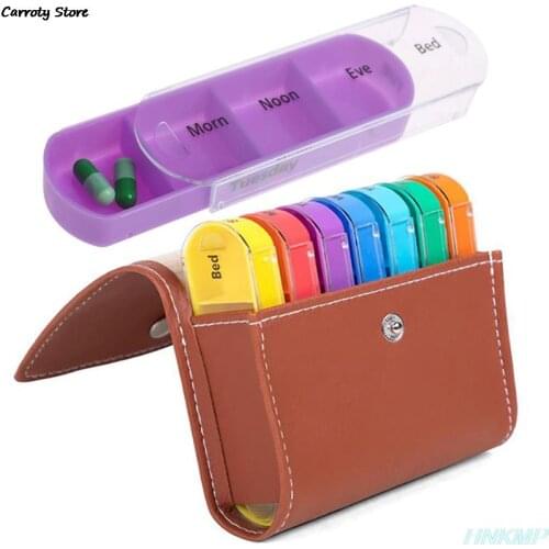 28 Squares Weekly 7 Days Tablet Pill Box Holder Medicine Storage Organizer Container Case Wallet Medicine Box Travel Case Hot