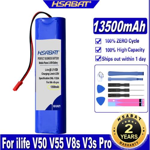 Rechargeable Ilife Robotic Cleaner Accessories Parts 3500mAh Top Capacity Battery for ilife V50 V55 V8s V3s Pro V5s Pro V8s X750