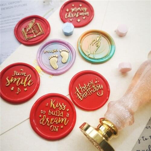 Blessings wax seal stamp wedding seals Merry Christmas Happy Valentines Day happy Birthday Oreo Boy girl Born day Thank you