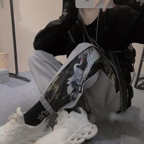 Pants Samurai Japanese Casual Street Style Trend Kimono Ukiyo Harajuku Embroidery Loose Pant Asian Trousers Ukiyo Leisure Gothic