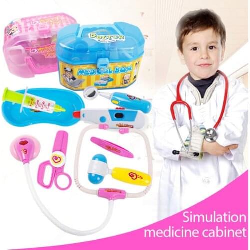 Childrens Simulation Play House Doctor Toy Set With Light And Heartbeat Stethoscope Early Education Medical Box Toy Christmas