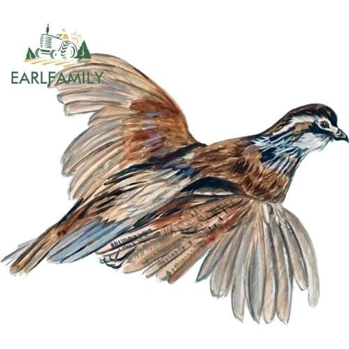 EARLFAMILY 13cm x 10.2cm Northern Bobwhite Virginia Quail Game Bird Hunting Camp Decal Decor Art Car Sticker Waterproof Graphic