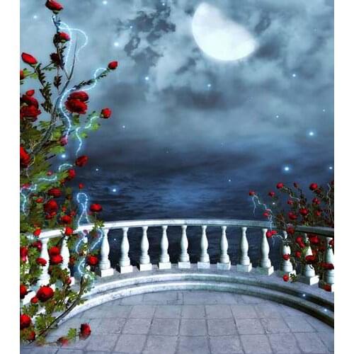 Red rose decor photo backgrounds vinyl stone palace girls photography backdrop for photo studio accessories photophone CM-0434