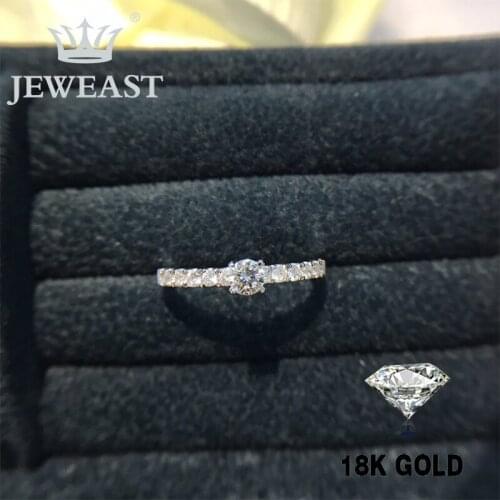 Natural Diamond 18K Gold Pure Gold Ring Beautiful Gemstone Ring Good Upscale Trendy Classic Party Fine Jewelry Hot Sell New 2020