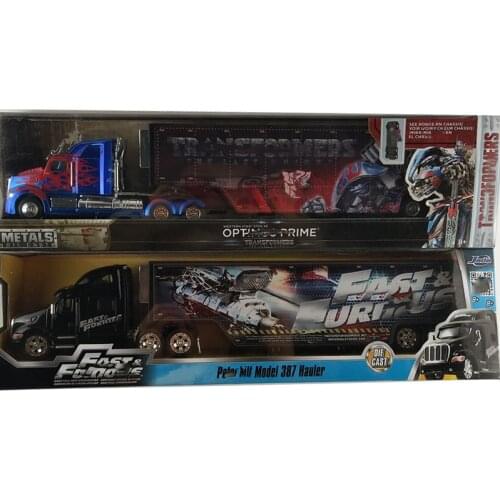 37.5cm Jada 1:64 Engineering Transport Vehicle Alloy Diecast Container Truck Trailer Model Toys Gift Souvenir Collection Display