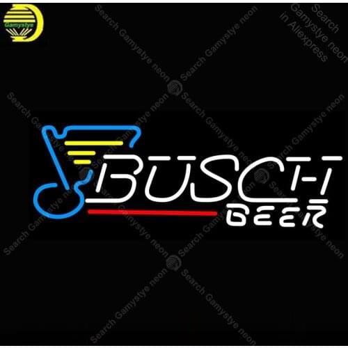 NEON SIGN For Busch Beer NEON Light Sign GLASS Tube Decor Beer Bar Room Windows Handcraft Sport anuncio luminoso Dropshipping