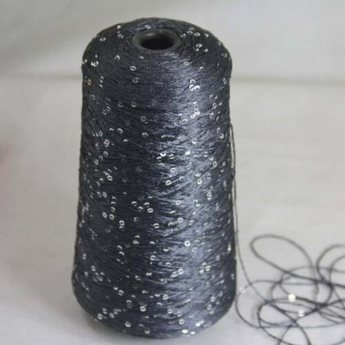 About Sales Pitch 5cm Diameter 3mm 500g Sequi Hand-Knitted C Rochet Handmade Yarn 920_20 Mom gray Silver