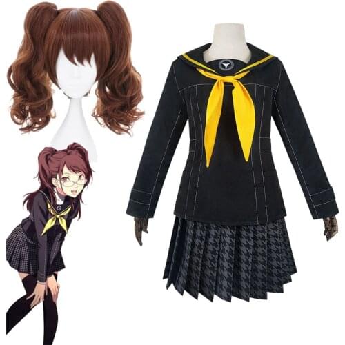 Game Kujikawa Rise Cosplay Wig Persona 4 Golden JK Uniforms Womens Sailor Suit Halloween Jyoshi Koukousei Costume
