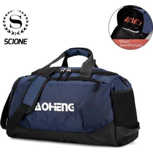 Scione Simple Travel Sports Handbag Suitcase Men Women Fashion Luggage Crossbody Bags High Quality Casual Weekend Shoulder Bag