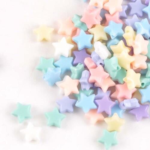 Mixed Color Acrylic star Spacer Beads Fit Jewelry Handmade 10mm 200Pcs YKL0122