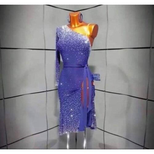 Latin Dance Competition Dress with bodysuit built in leotard Stage Dance Wear