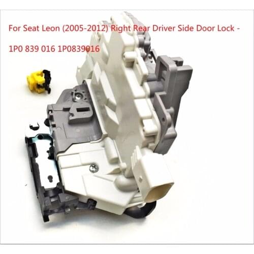 Only For Seat Leon (2005-2012) Right Rear Driver Side Door Lock with Central Locking Catch Mechanism - 1P0 839 016 1P0839016