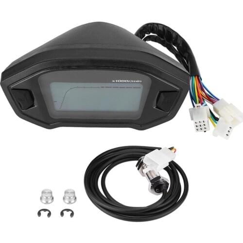 Universal Motorcycle Digital Colorful LCD Speedometer Odometer Tachometer With Speed Sensor Motorcycles Instruments