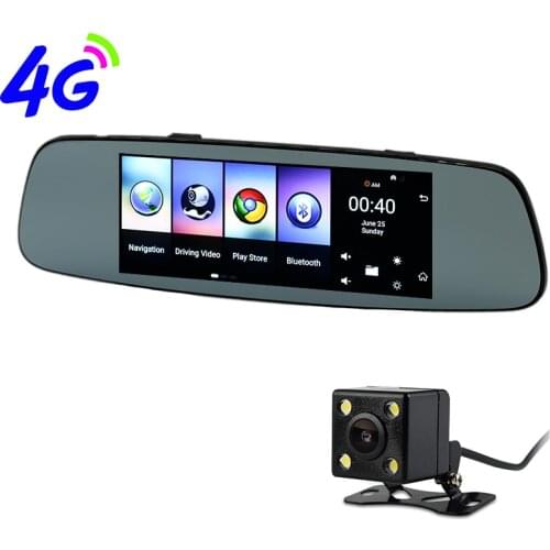Udricare 7 inch 4G GPS Navigation Android 5.1 WiFi Bluetooth Phone Call 1G RAM 16GB DVR Rear View Dual Camera DVR Mirror GPS