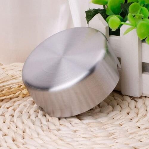 High-End Stainless Steel Ashtray Durable Round Shape Cigarette Tray Case QX2E