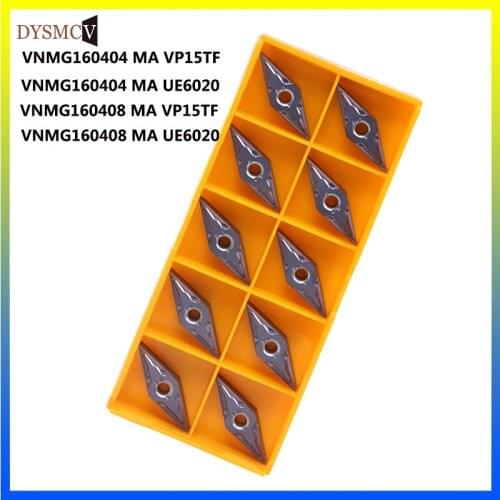 10pcs VNMG160408MA VP15TF UE6020 high quality carbide blade metal turning tool CNC machine milling cutter lathe tool VNMG160404