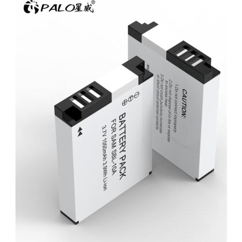 Palo 2Pcs 1400mah SLB-10A Replacement Battery For PL50 PL60 PL65 P800 SL820 WB500 WB550 HZ10W IT100 L100 L110 L200 L210 L310W