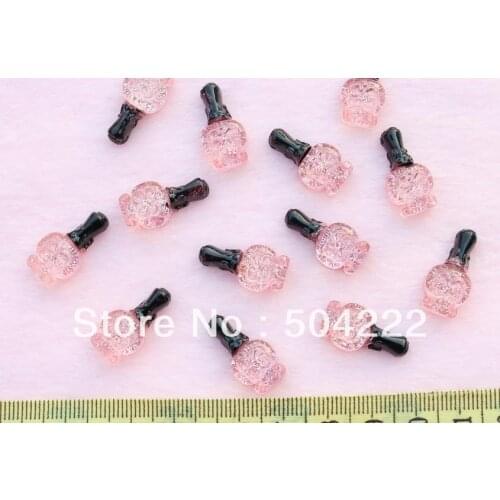 200pcs Nail Polish Bottle Glitter Resin Cabochon Decoden Cell phone decor, hair accessory supply, embellishment, DIY