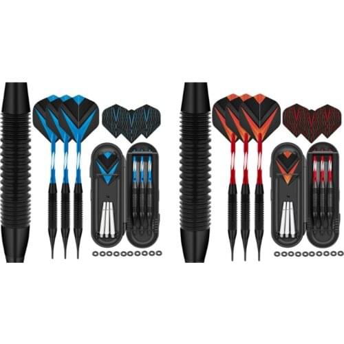 11UE 3Pcs/Pack Nylon Tip Darts 19 Grams, Premium Darts Set with Aluminum Shafts Standard Flights, Iron Barrel, Pet Flight