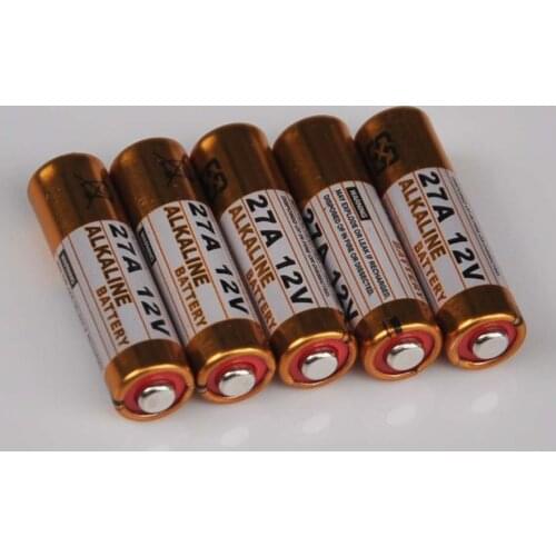 5PCS 12V 27A dry primary alkaline battery 27AE 27MN A27 for doorbell,car alarm,walkman,car remote control etc