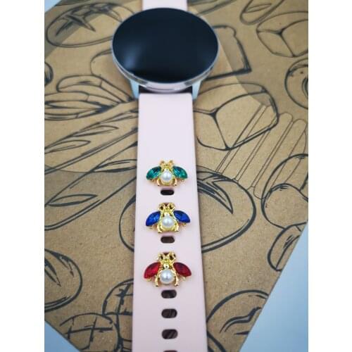 Watch Charms Sport Strap Metal Ornament Silicone Bracelet For Apple Samsung iWatch Band Decorative Nails Bee