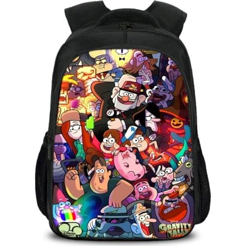 Gravity Falls Childrens Schoolbag Decompression Large Capacity Cartoon Printing Backpack Boys Girls Students School Bag