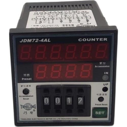 Electronic Preset Counter Double Row Total Volume Display Counter JDM72-4AL
