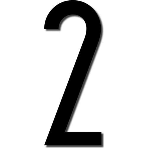 Customized HOUSE NUMBER Avenida 2 High Quality Acrylic Large Cool Stylish Modern Gloss Black