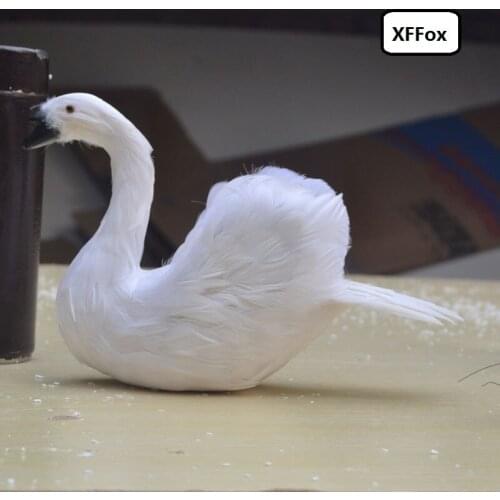 Small cute simulation white swan model foam&feather lifelike swan toy gift about 25cm xf0694